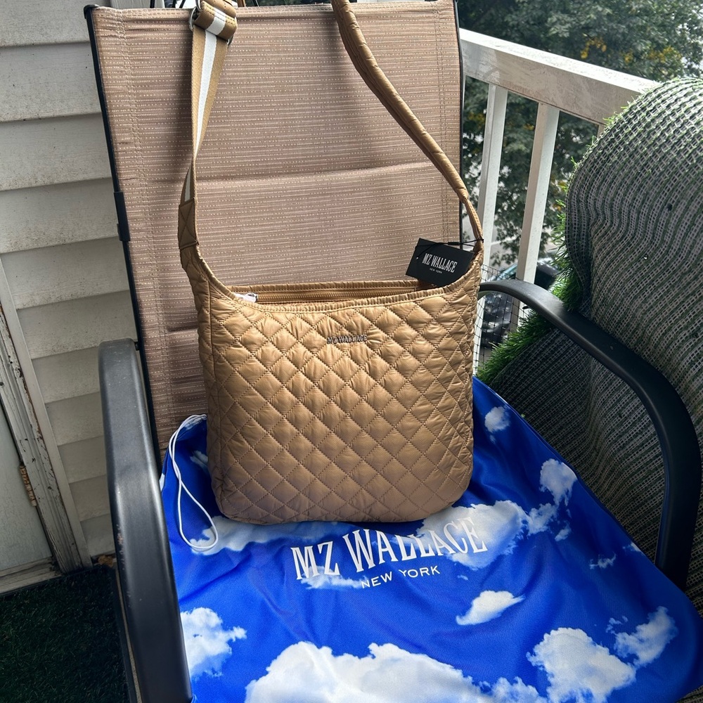MZ Wallace Caramel Quilted Shoulder Bag